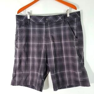 FILA Sport Men's Gray Plaid Golf Short Size 36 Athleisure Pockets